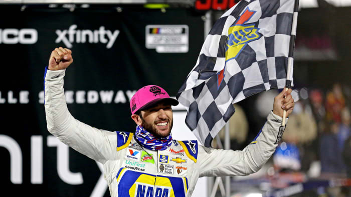 Chase raced his way into the final round of the playoffs by winning at Martinsville.